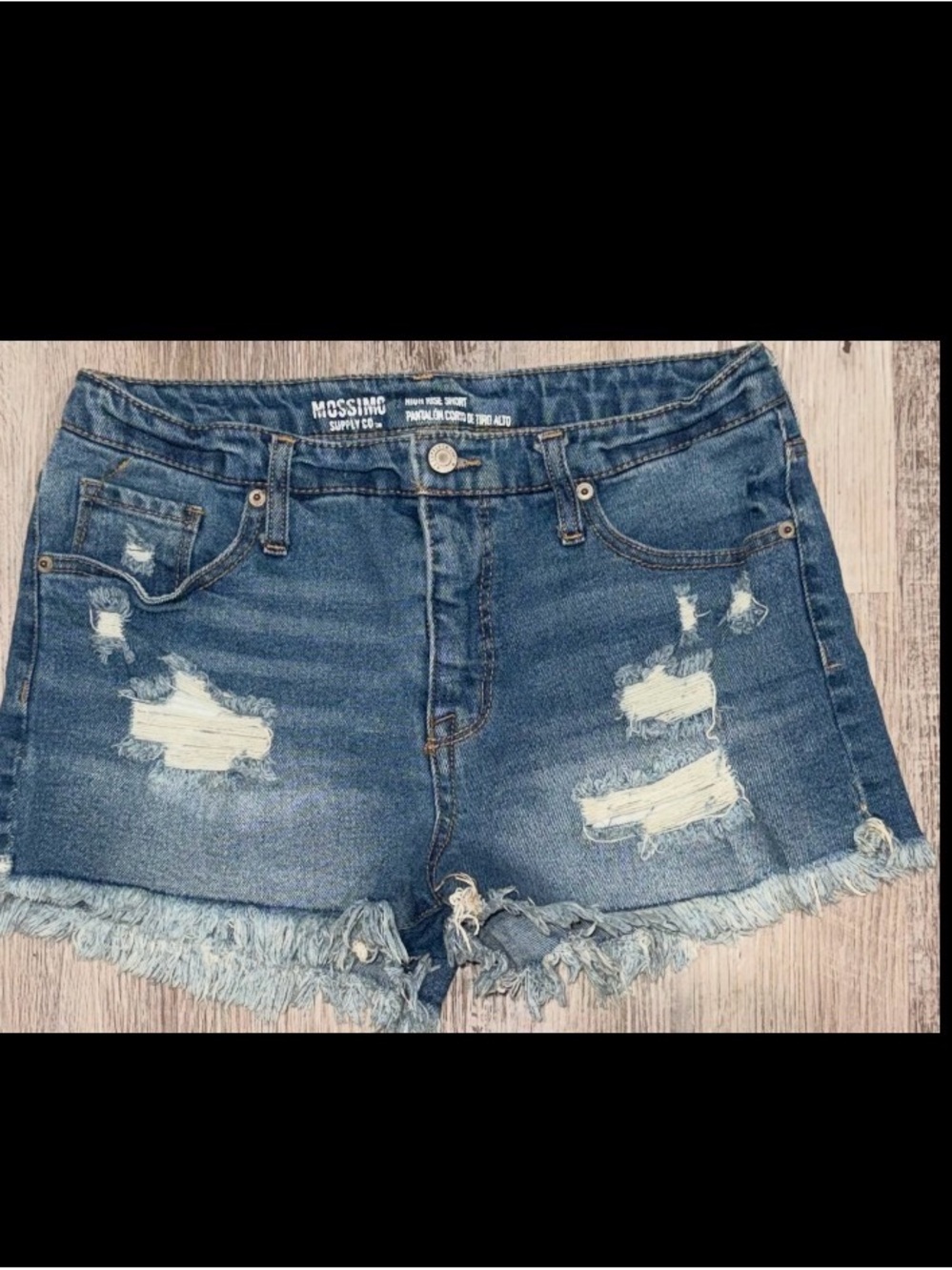 Mossimo High Rise Distressed Jean Shorts Size 30 (10)